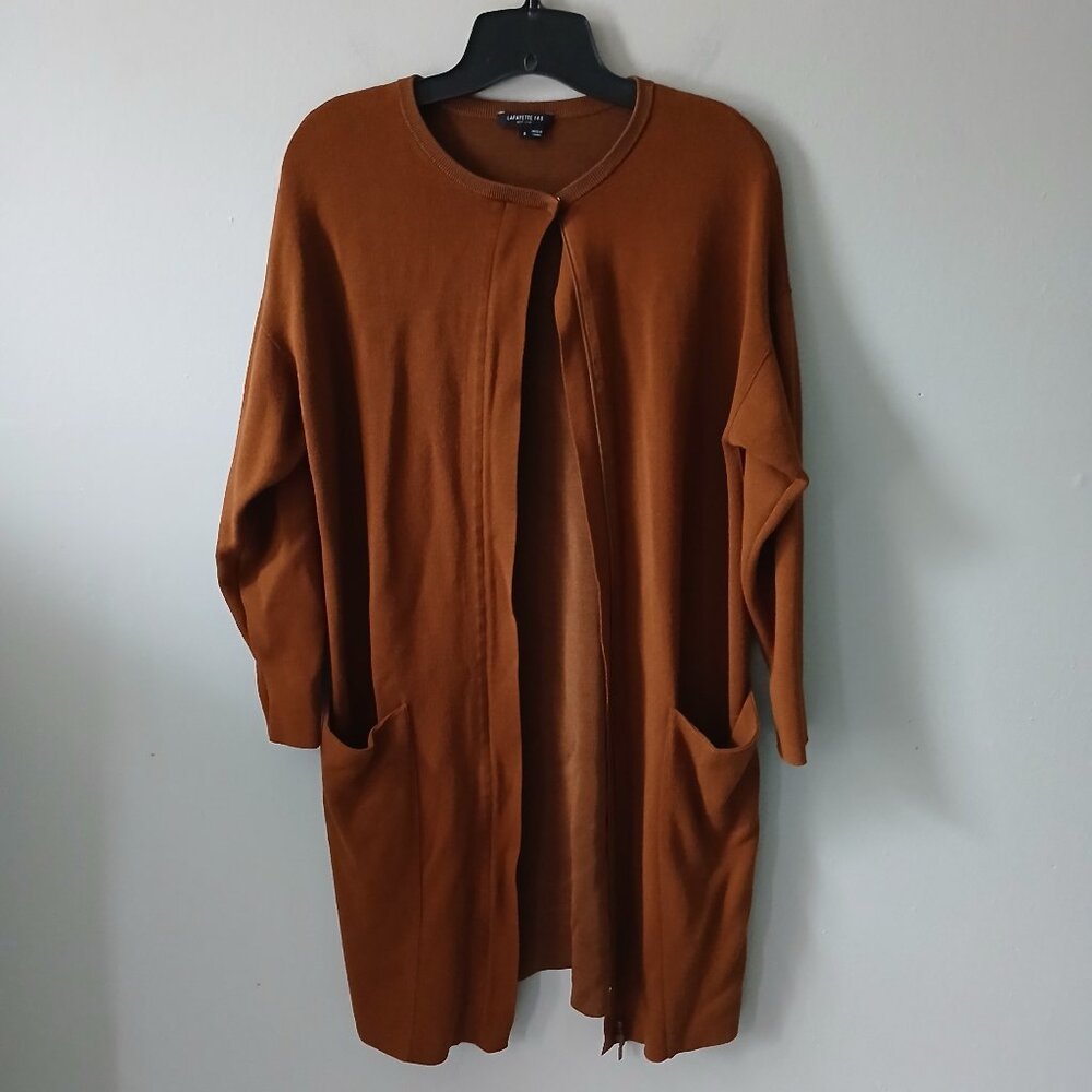 Lafayette 148 New York Women's Cardigan Button Long Sleeve Brown‎ Size Small